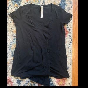 Lululemon Tee with Crossed-Open Front